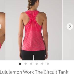 Lululemon 💎Athletica Pink Circuit Tank Top